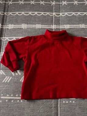 OshKosh Red Navy Turtleneck LS Tee
